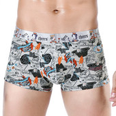 Boxeri barbatesti colorati cu talie elastica