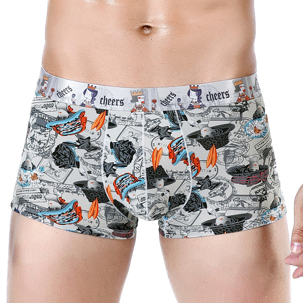 Boxeri barbatesti colorati cu talie elastica