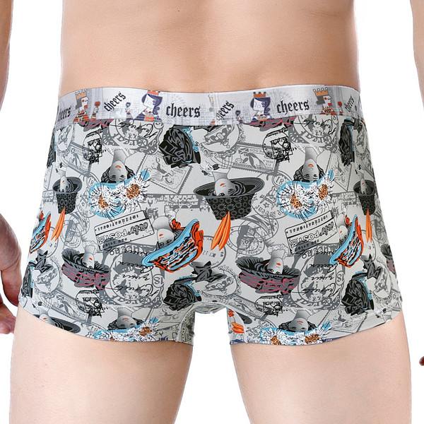 Boxeri barbatesti colorati cu talie elastica