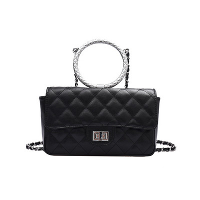 Öko-nahast stiilne ümara sangaga naistekott