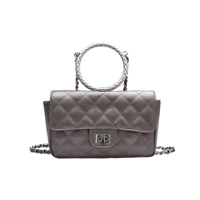 Öko-nahast stiilne ümara sangaga naistekott