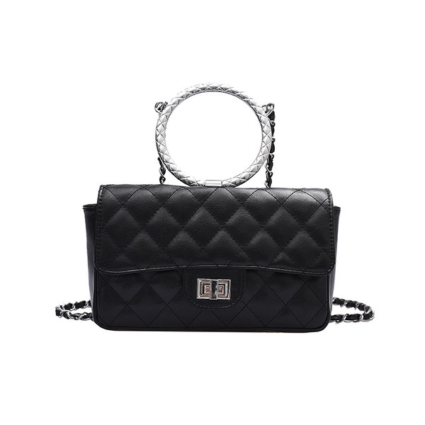 Öko-nahast stiilne ümara sangaga naistekott