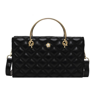 Stílusos női táska négyzet alakú, rövid és hosszú fogantyúval