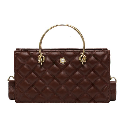 Stílusos női táska négyzet alakú, rövid és hosszú fogantyúval