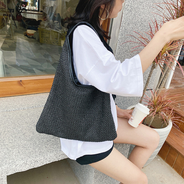 Modern női kötött táska széles modell