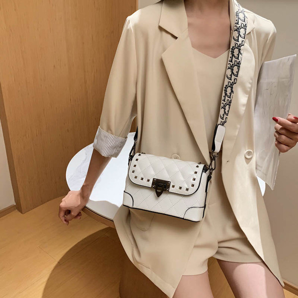 Geanta topică de damă în formă pătrată din piele ecologică