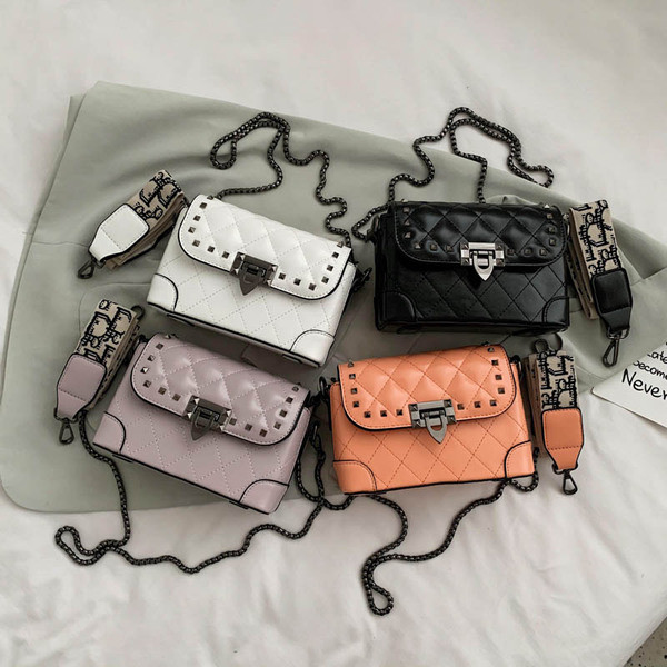 Geanta topică de damă în formă pătrată din piele ecologică