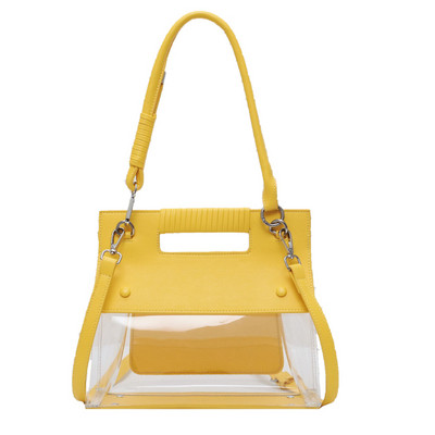 Geanta de dama de ultimă generație cu parte din silicon și mâner lung