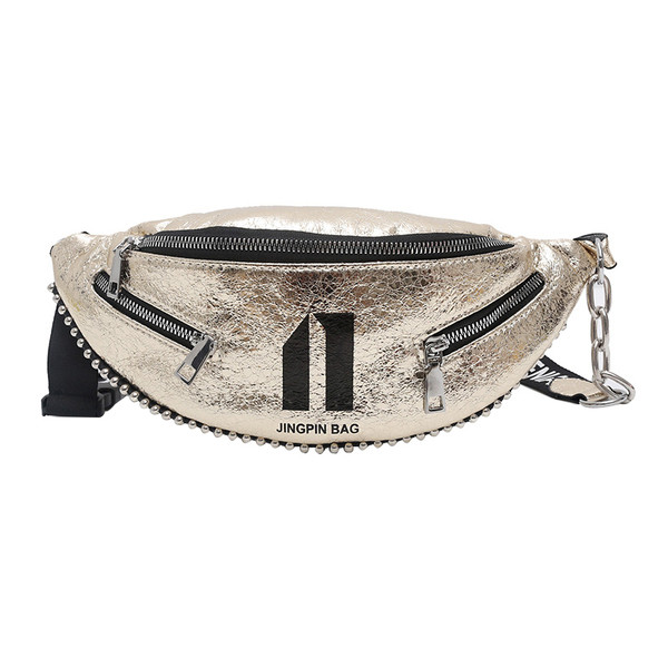 Női korszerű ekobőr válltáska cipzárral