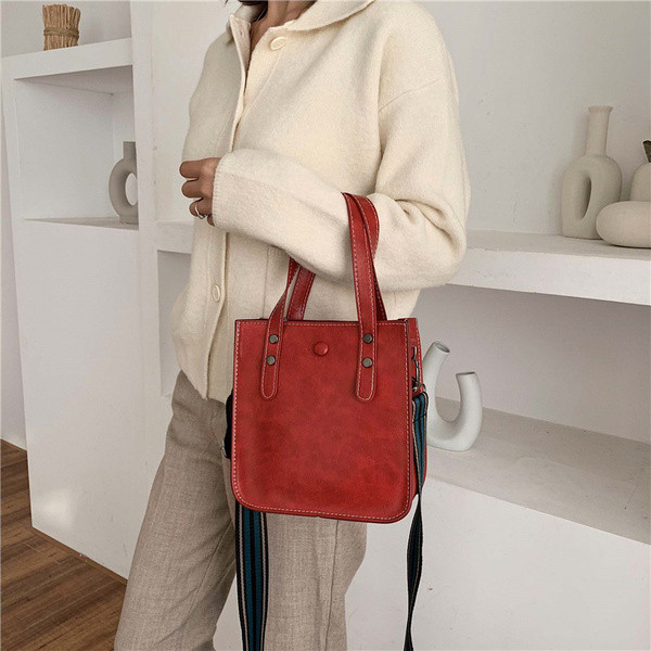 Női alkalmi táska rövid és hosszú füllel, öko bőrből