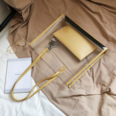 Sieviešu stilīga silikona soma ar gariem rokturiem