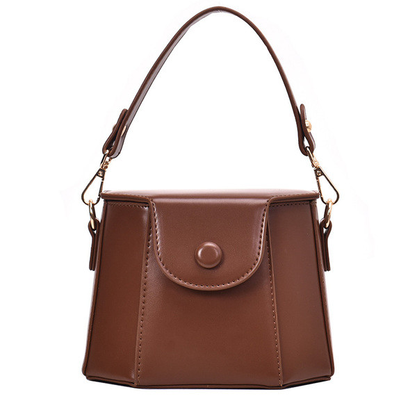 Öko bőrből készült női hétköznapi táska kerek formában