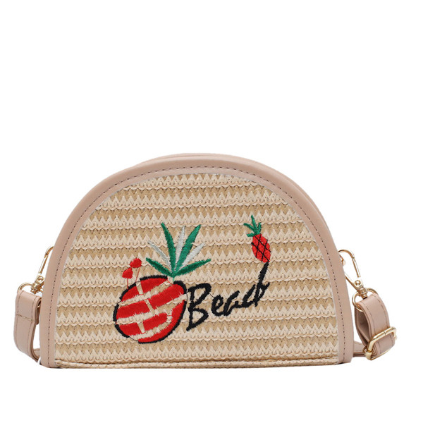 Maza sieviešu soma ar garu rokturi un izšuvumu