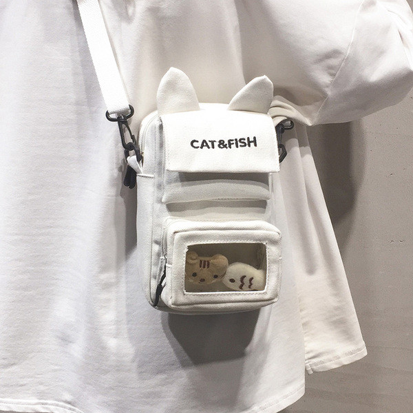 Női korszerű textiltáska 3D elemmel