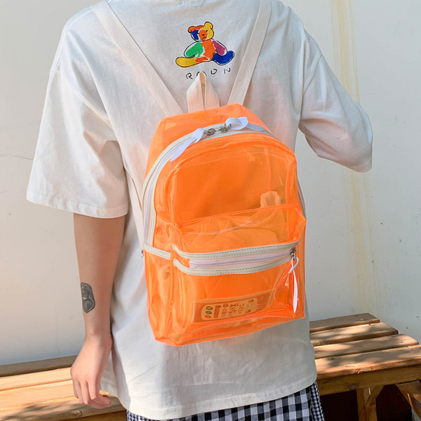 Šiuolaikinė moteriška silikoninė kuprinė su užtrauktuku