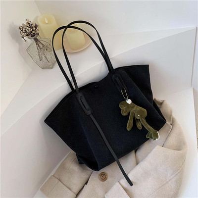 Sieviešu ikdienas tekstila soma ar gariem rokturiem