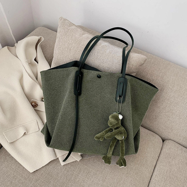 Sieviešu ikdienas tekstila soma ar gariem rokturiem