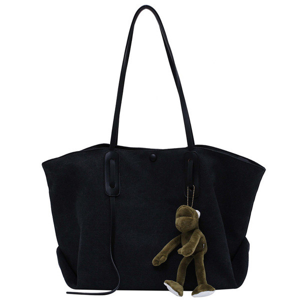 Sieviešu ikdienas tekstila soma ar gariem rokturiem