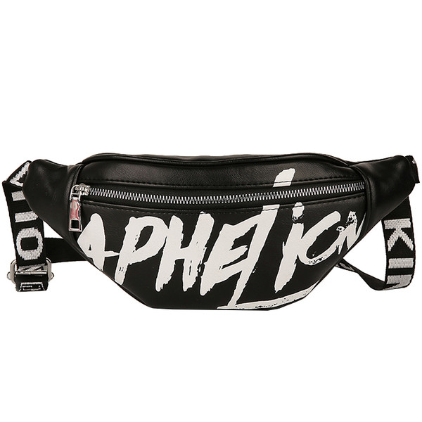 Sieviešu moderna eko ādas plecu soma ar uzrakstu