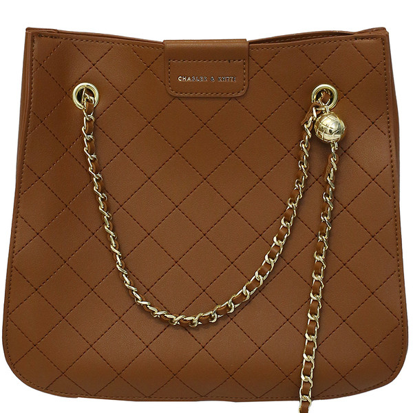 Sieviešu ādas plecu soma ar metāla ķēdīti