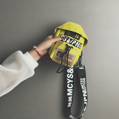 Ikdienas sieviešu maza tekstila somiņa ar uzrakstiem