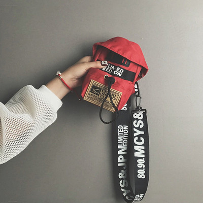 Ikdienas sieviešu maza tekstila somiņa ar uzrakstiem