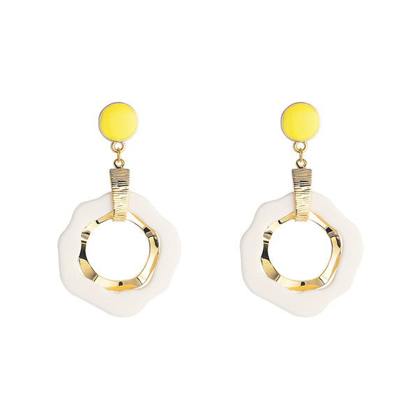 Modern női fülbevaló kerek formában