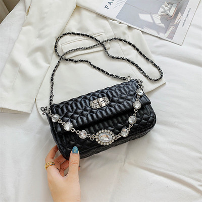 Geanta de dama eleganta din piele ecologica cu pietre