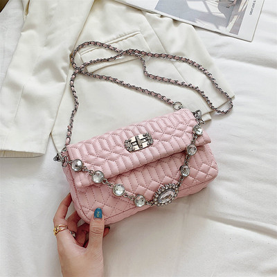 Geanta de dama eleganta din piele ecologica cu pietre