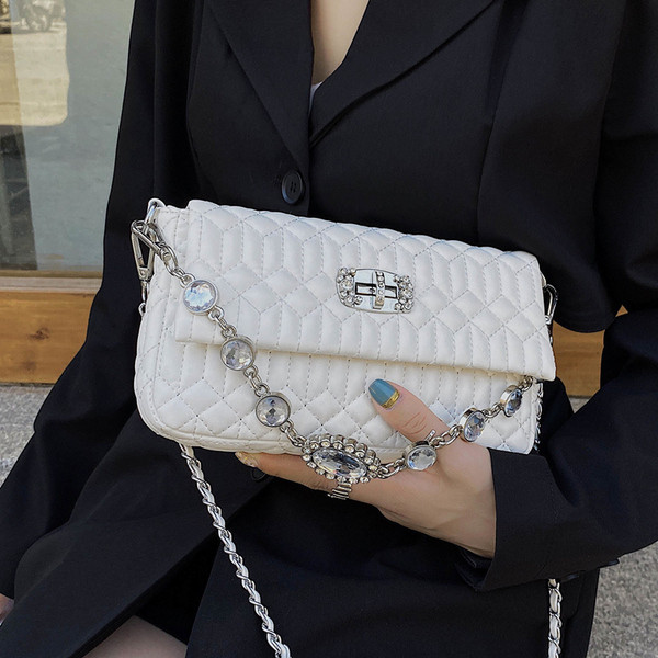 Geanta de dama eleganta din piele ecologica cu pietre