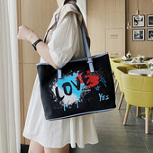 Sieviešu ikdienas tekstila soma ar aplikāciju