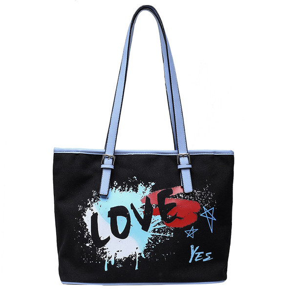 Sieviešu ikdienas tekstila soma ar aplikāciju