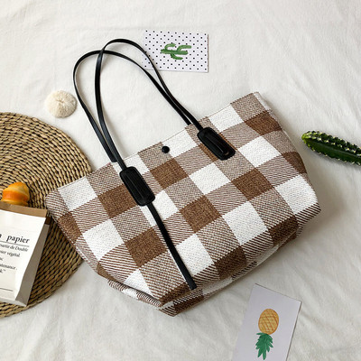 Ikdienas sieviešu tekstila somas plats modelis