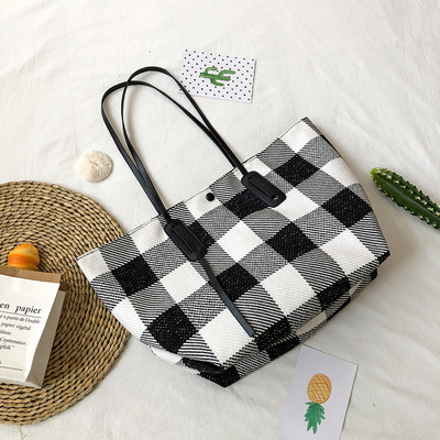 Ikdienas sieviešu tekstila somas plats modelis