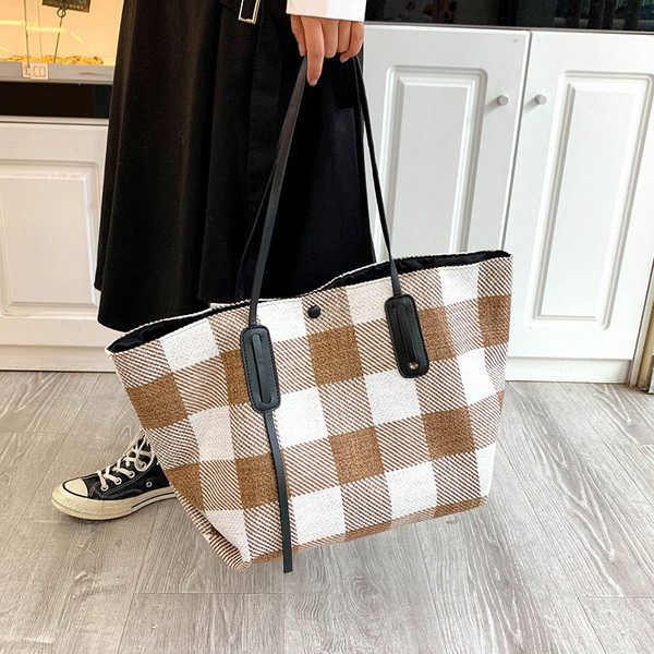 Ikdienas sieviešu tekstila somas plats modelis