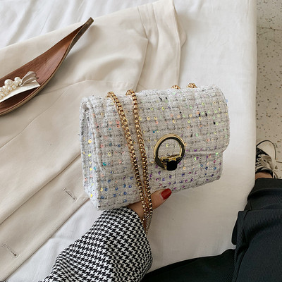 Geanta de dama eleganta din piele ecologica cu catarama pentru umar