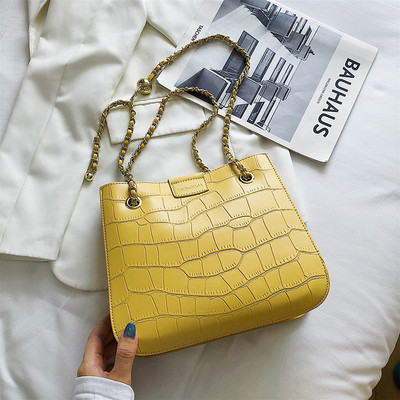 Γυναικεία καθημερινή τσάντα από οικολογικό δέρμα, απλό μοντέλο για τον ώμο