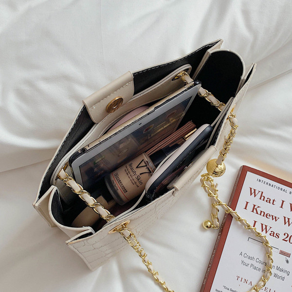 Γυναικεία καθημερινή τσάντα από οικολογικό δέρμα, απλό μοντέλο για τον ώμο