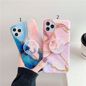 Iphone 11 Pro Max futrālis ar marmora efektu + turētājs