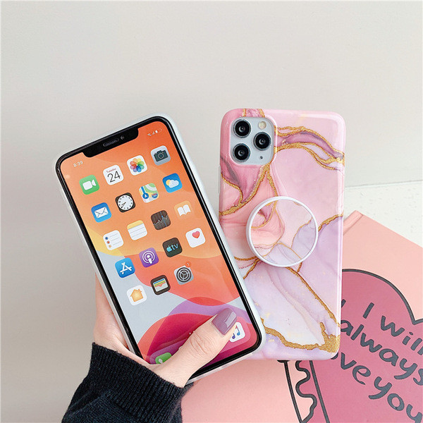 Iphone 11 Pro Max futrālis ar marmora efektu + turētājs