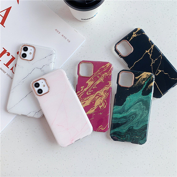 Husa din silicon pentru Iphone 11 cu efect de marmura