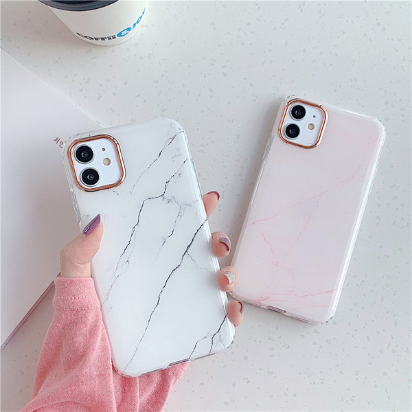 Husa din silicon pentru Iphone 11 cu efect de marmura