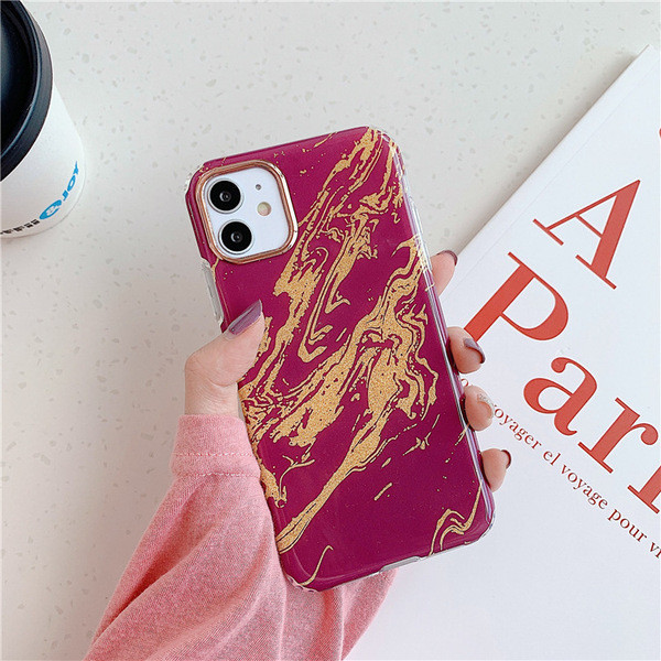 Husa din silicon pentru Iphone 11 cu efect de marmura