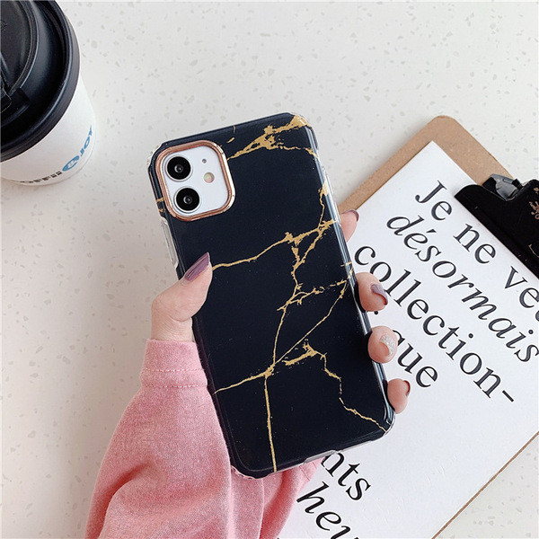 Husa din silicon pentru Iphone 11 cu efect de marmura