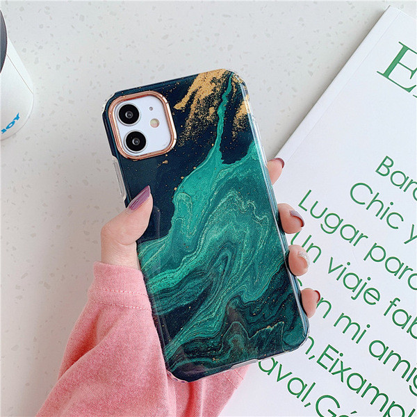 Husa din silicon pentru Iphone 11 cu efect de marmura