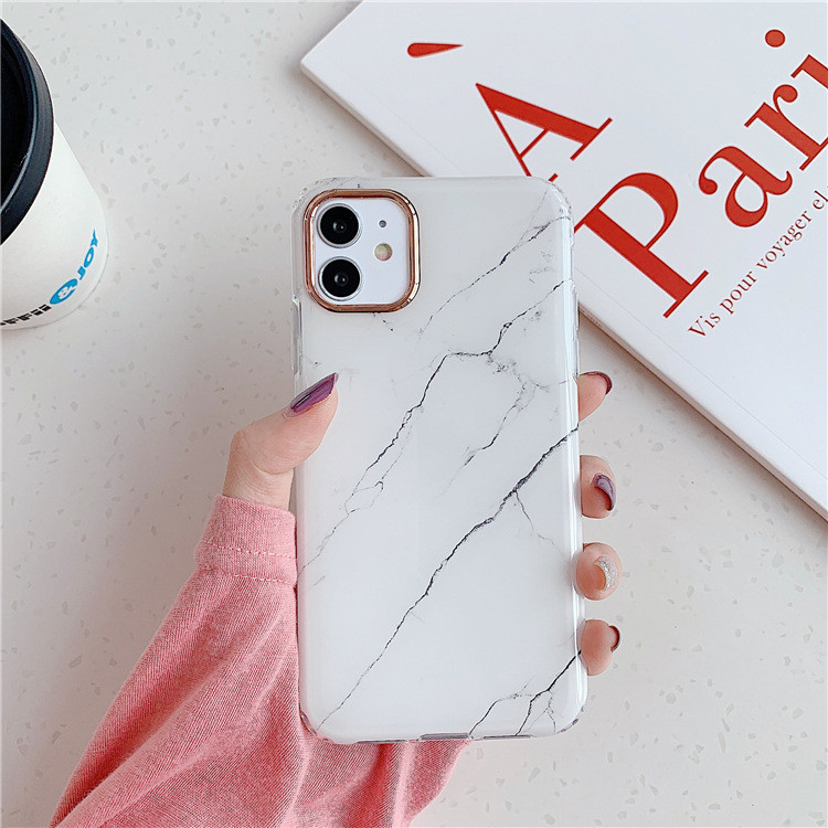 Husa din silicon pentru Iphone 11 cu efect de marmura