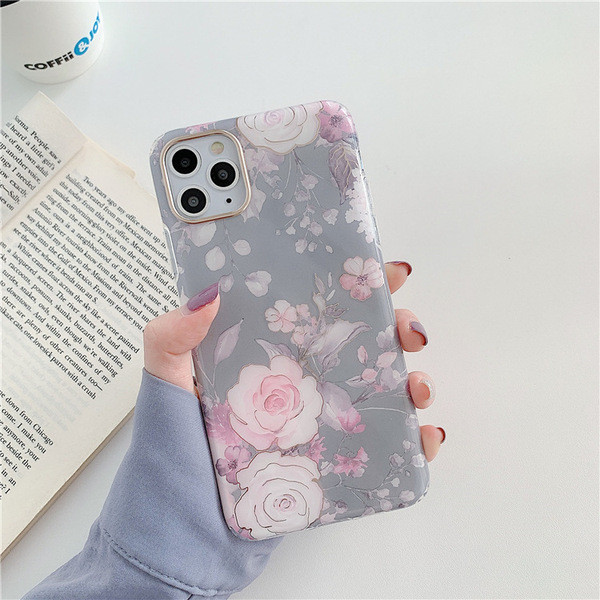 Θήκη σιλικόνης για Iphone 11 Pro Max με λουλουδάτο μοτίβο - δύο μοντέλα