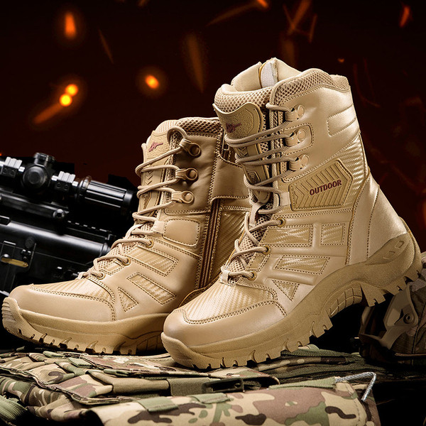 Kõrged paksu krobelise talla ja paeltega meeste matkasaapad