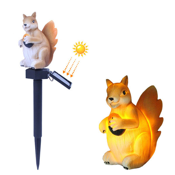 Διακοσμητική λάμπα LED κήπου σε σχήμα σκίουρου