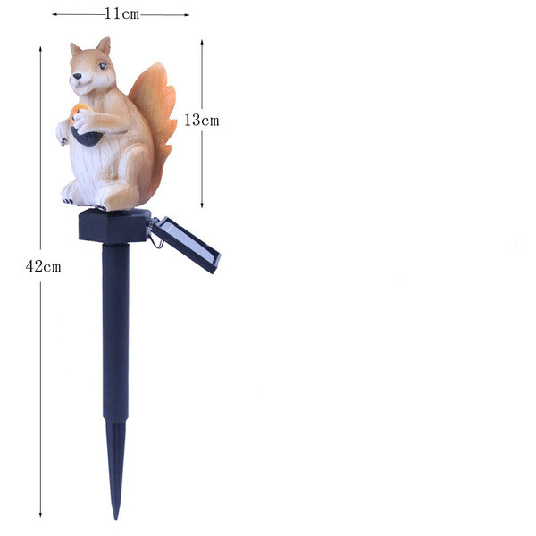 Διακοσμητική λάμπα LED κήπου σε σχήμα σκίουρου